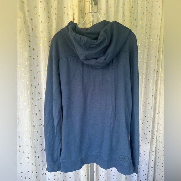 Van's Off The Wall Men's Button Blue Down Hoodie Shacket Jacket Surf Skate L - Picture 3 of 6